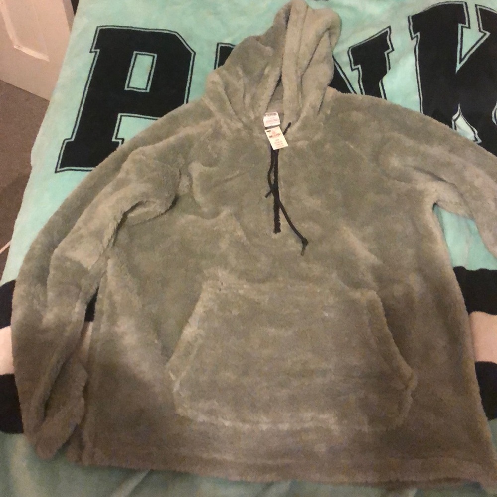 Pink Sherpa half zip